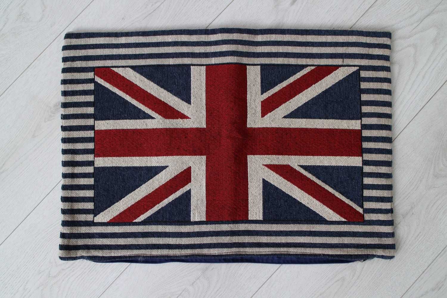 Zestaw poszewek na poduszki Retro LOFT flaga UK USA Vintage Industrial