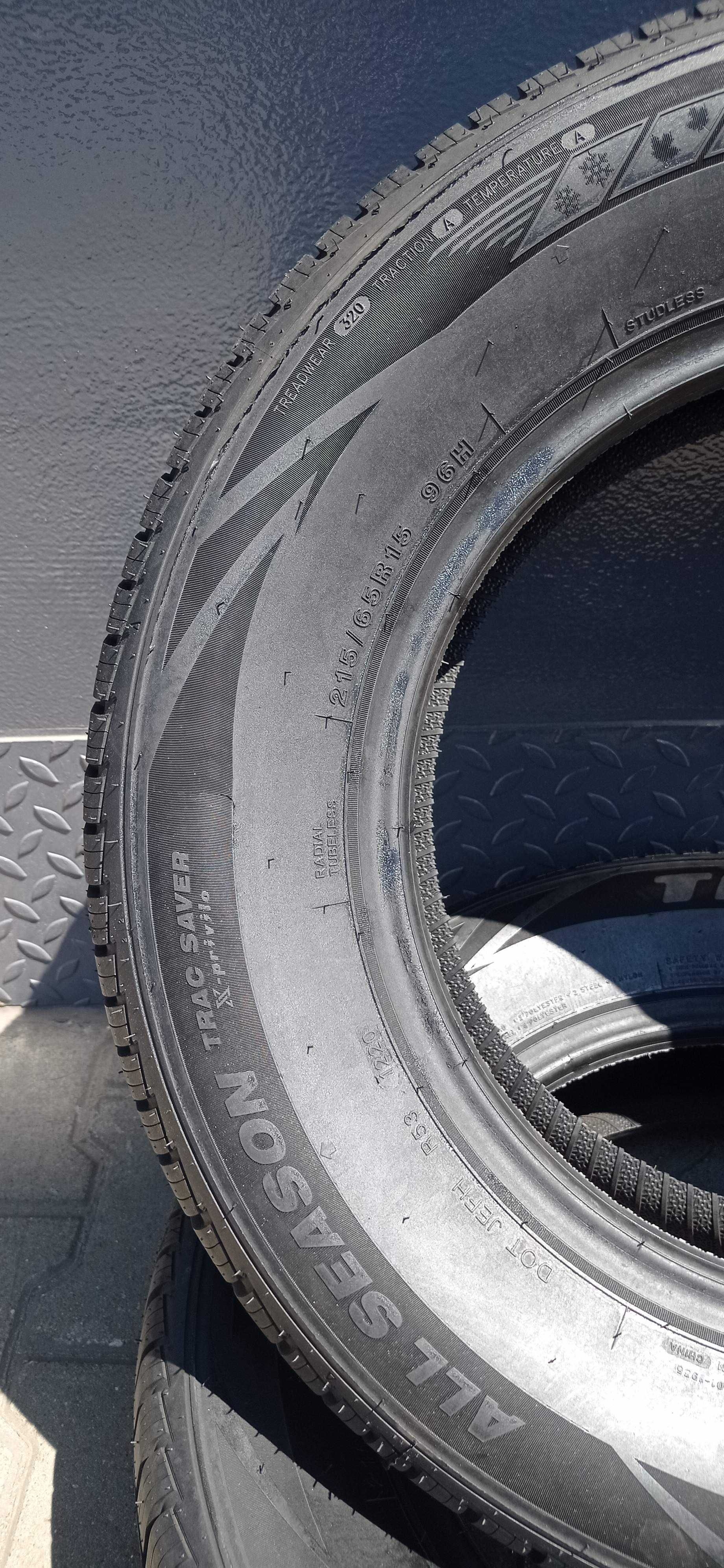 2x 215/65R15 TRACMAX ALL SEASON całoroczne 2020r 7,5 mm