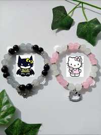 Matching bransoletki Batman I Hello Kitty