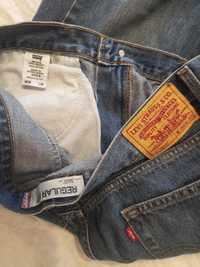 Levis 505 spodnie męskie jeansy szerokie Blue W36 L32