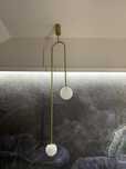 Przepiękna lampa wisząca Loop złota