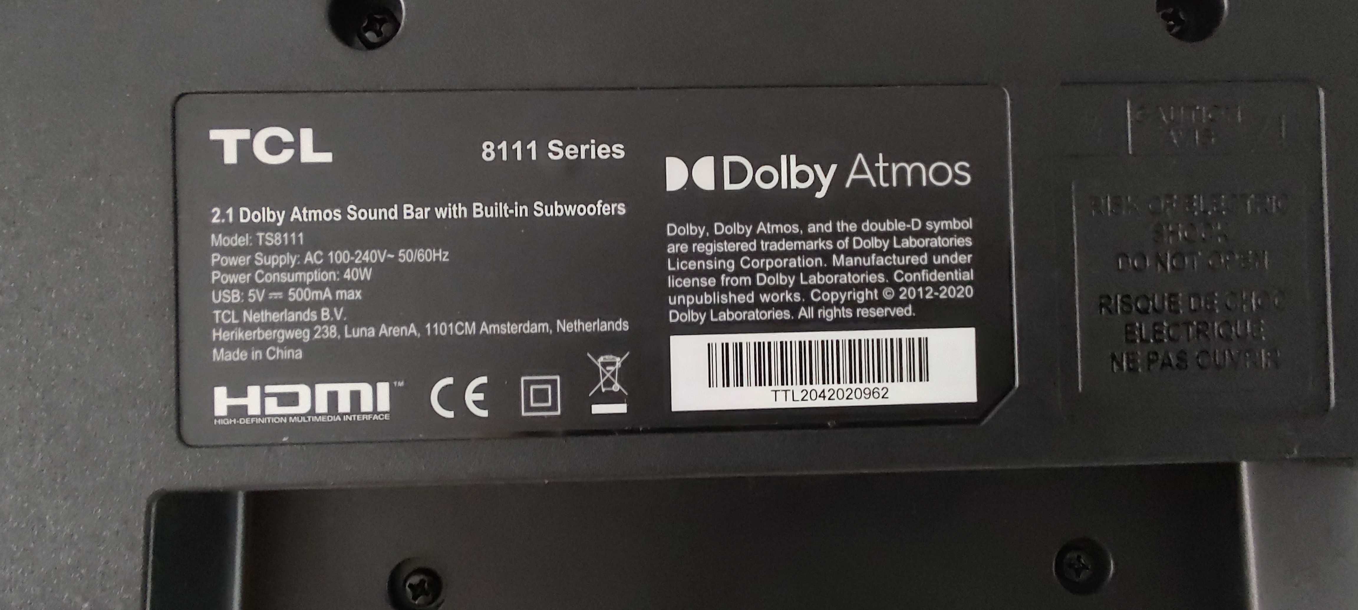 Soundbar TCL TS8111