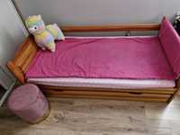Łóżko 160x80 i materac drewniane stan bardzo dobry