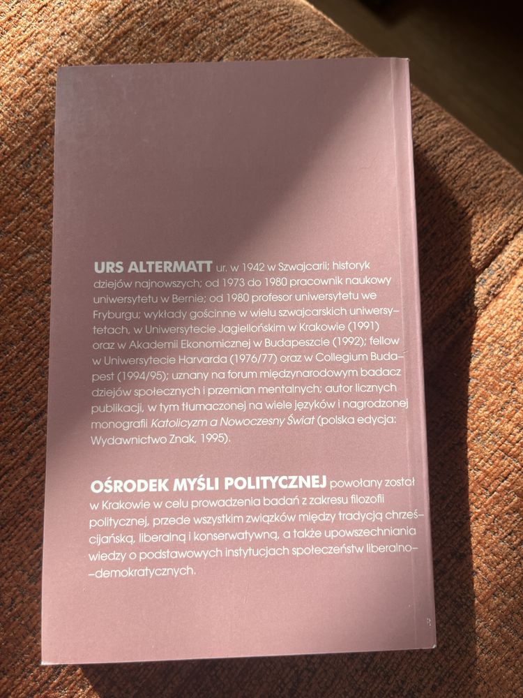 Urs Altermatt “Sarajewo przestrzega. Etnonacjonalizm w Europie”