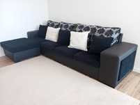 Sofá chaise long + puffs