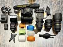 Nikon D600 + nikon sb-910 + nikon 24-70 + 50mm + grande angular