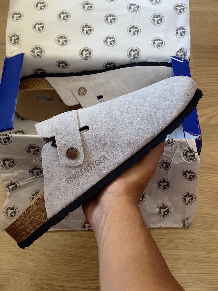 Birkenstock Boston Light Grey