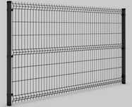 Panele ogrodzeniowe 150 cm fi5 3D czarny 9005