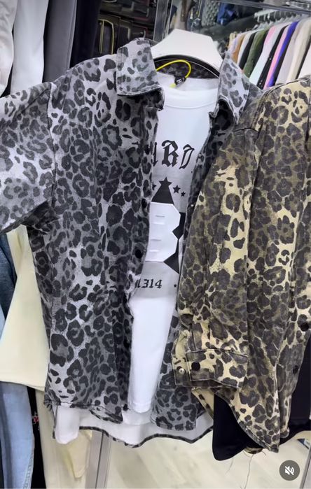 Джинсова сорочка(леопард)