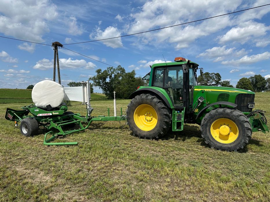 Ciagnik john deere 6820 tuz wom 50 km/h 8000 mtg bdb stan
