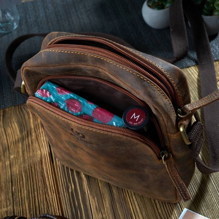 brązowa torebka listonoszka na ramię paolo peruzzi t-63-hbr