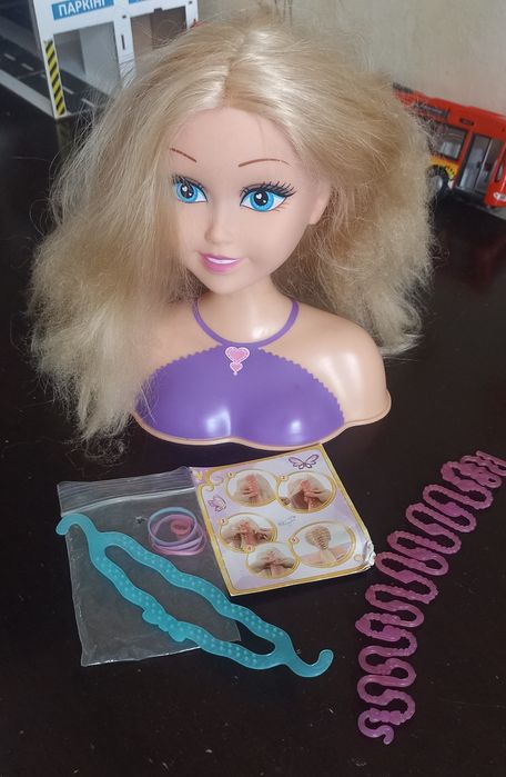 Кукла, голова для причёсок (набор парикмахера)