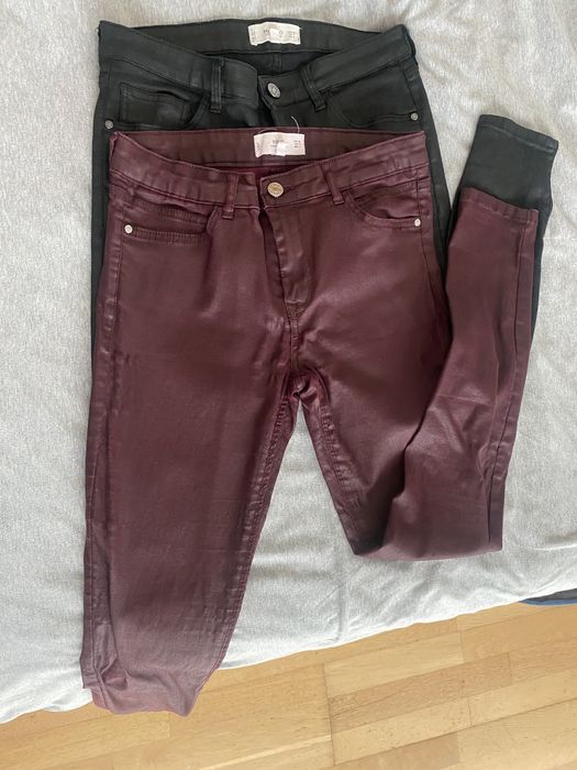 2 pares de calças enceradas Mango por