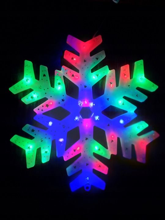 Lampki Led Płatek Śniegu Śnieżynka 40Cm Gwiazda