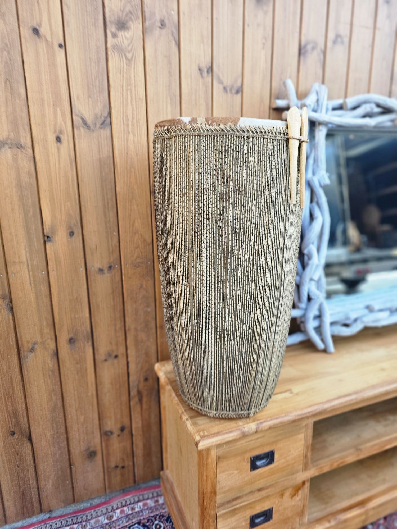 Olbrzymi afrykański bęben 80 cm skóra #1523 Stylowy Węgrów