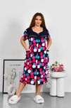 Женский летний трикотажный халат на змейке батал 5XL-8XL