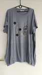 Bluzka, tunika plus size, cyrkonie, motyl 50/52/54/56