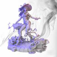 Figurka druk 3D żywica " Witch " - 12 cm / 120 mm