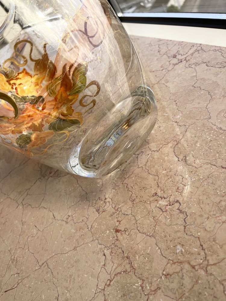 Dives glass & crystal ваза ручная роспись