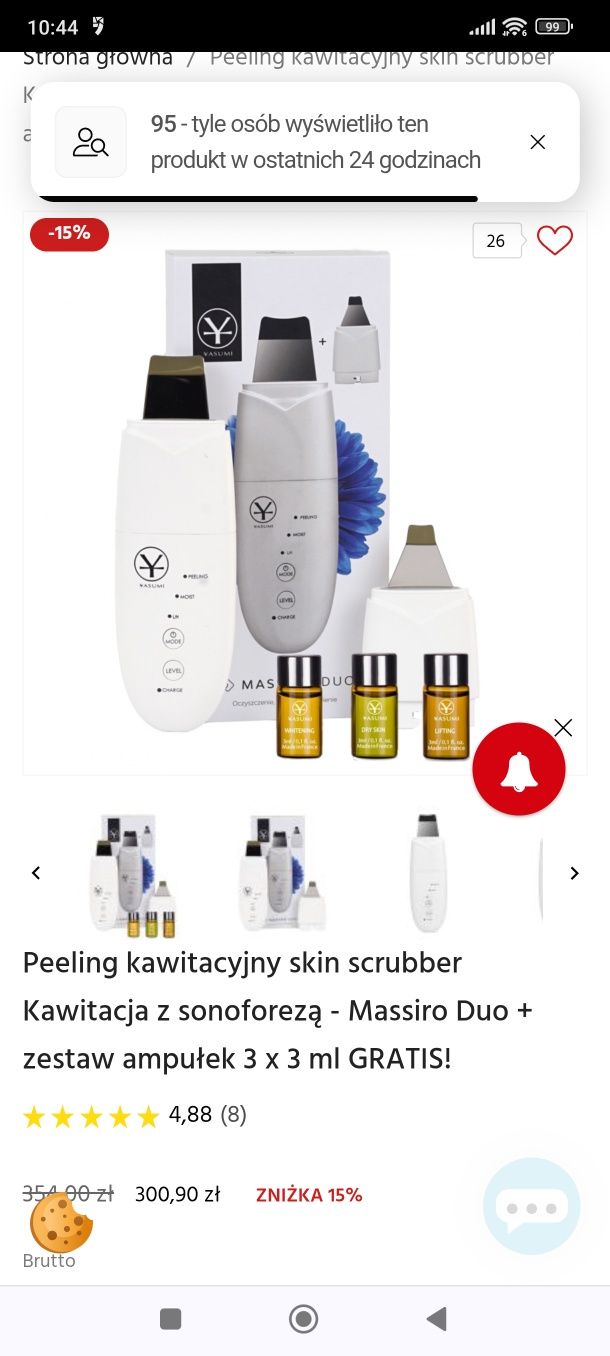 Peeling kawitacyjny Yasumi