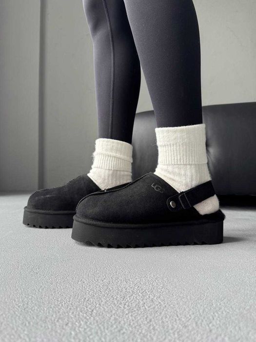 Женские тапочки UGG Lanah Clog Platform 36-41 Сандалии! Натур Овчина!