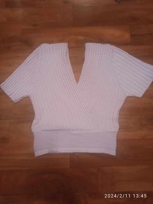 Лавандовий топ, розмір М, кроп-топ