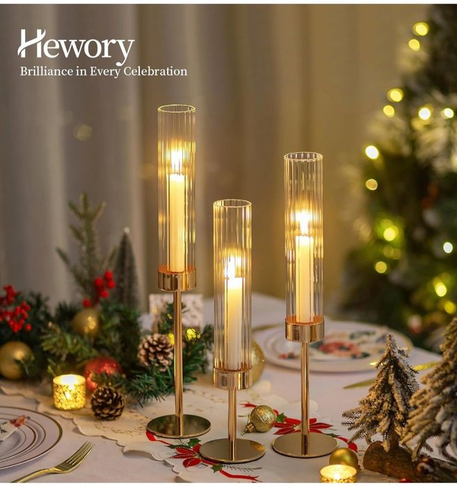 Набір золотих підсвічників Hewory. 6шт.