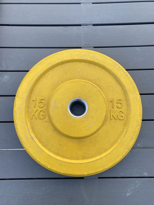 Disco rodela bumper 15kg borracha