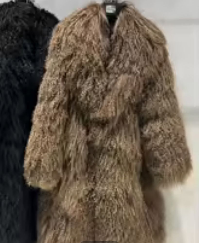 Kontantto plaszcz futro naturalna lama xs-3xl