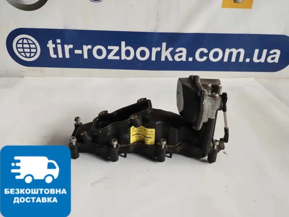 Лівий впускний колектор з регулятором заслонки audi vw touareg tdi