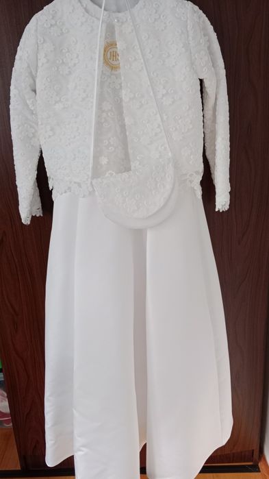 Suknia 140-145, żakiecik i torebka do Komunii Świętej