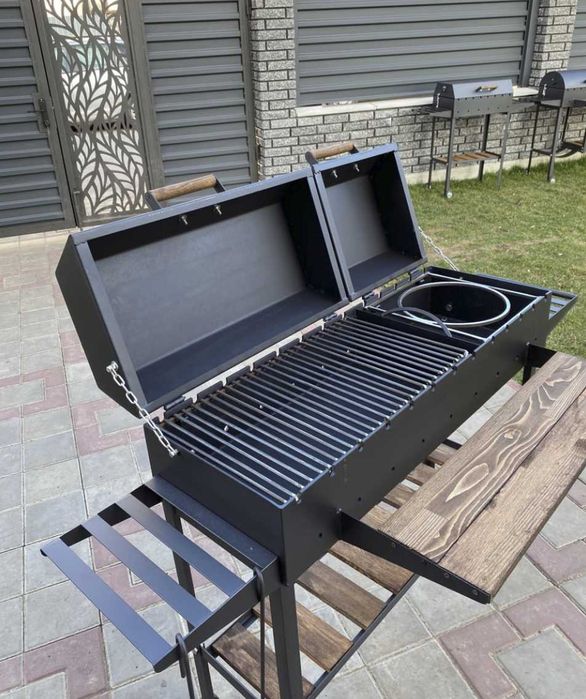 Мангал з решіткою для гриля метал 5 мм на 13 шампурів + ПОДАРУНОК