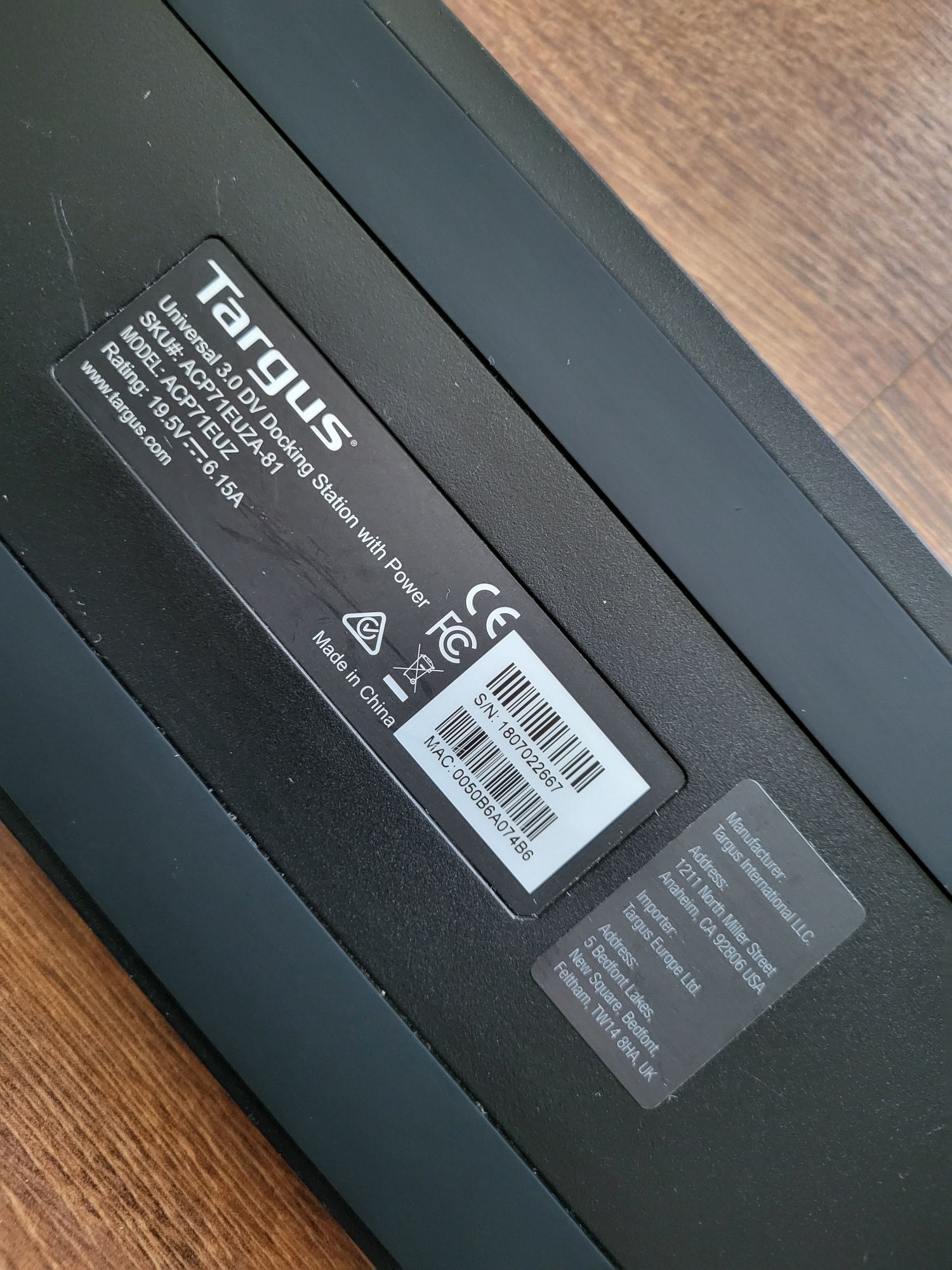 Hub USB C, Stacja dokująca Targus ACP71EUZA USB 3.0 SuperSpeed™