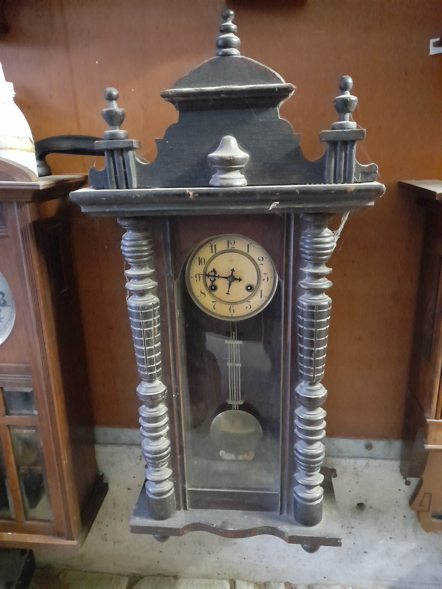 Bardzo stary1880 poniemiecki  przedwojenny  zegar Junghans  sygnowany