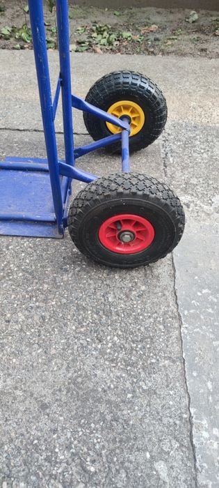 Тачка складана 2-колісна Візок з відкидною опорою на литих колесах,