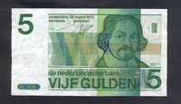 Banknot Holandia 5 Guldenów z 1973 r rzadki