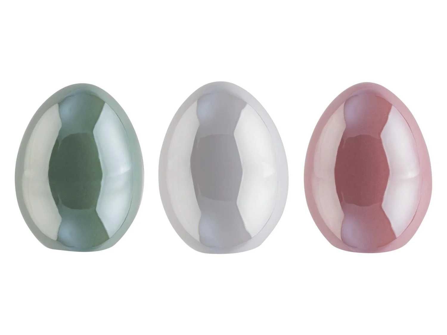 Zestaw 3 ceramicznych jajek wielkanocnych