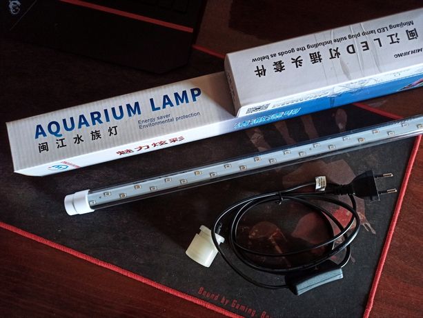 Лампа для акваріума Minjiang LED 60А 10W (триколірна)
