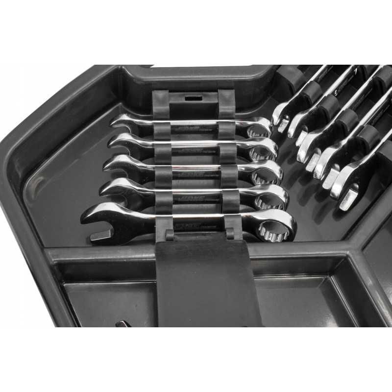 KLUCZE płasko - oczkowe METRYCZNE CALOWE 32 el. 6 - 19 mm ZESTAW 1268