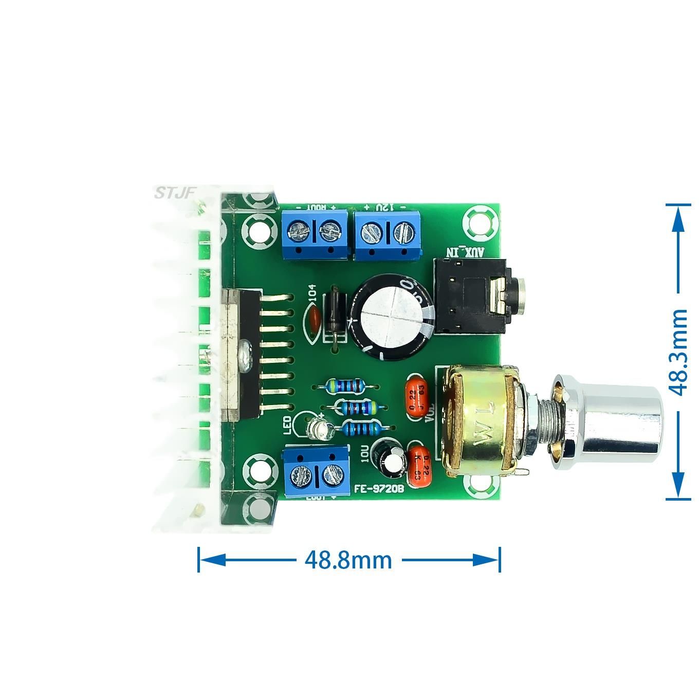 TDA7297 стерео усилитель мощности звука 2*15W. AC/DC 9-15B. AUX вхід