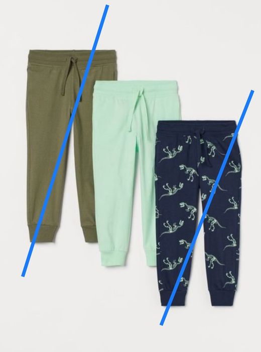 Джоггери для хлопчика H&M в нові світло  зелені літо, всесезон  2-3.6