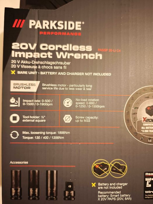 Chave Impacto 1356Nm Parkside * NOVA *