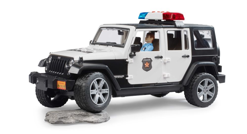 PREZENT ZABAWKA Bruder 02526 Jeep Wrangler Policja USA z Policjante
