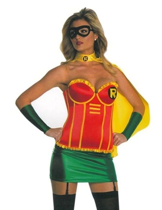 Halloween Karnawał Robin przebranie kostium damski peleryna