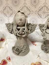 Anjos de ceramica