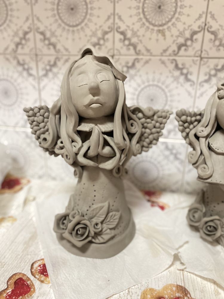 Anjos de ceramica