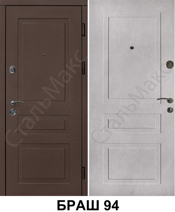 Металлическая дверь (металеві двері) с 2-х сторон МДФ, (краска, ДСП).