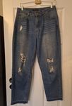 Jeansy boyfriend niebieskie z dziurami L XL