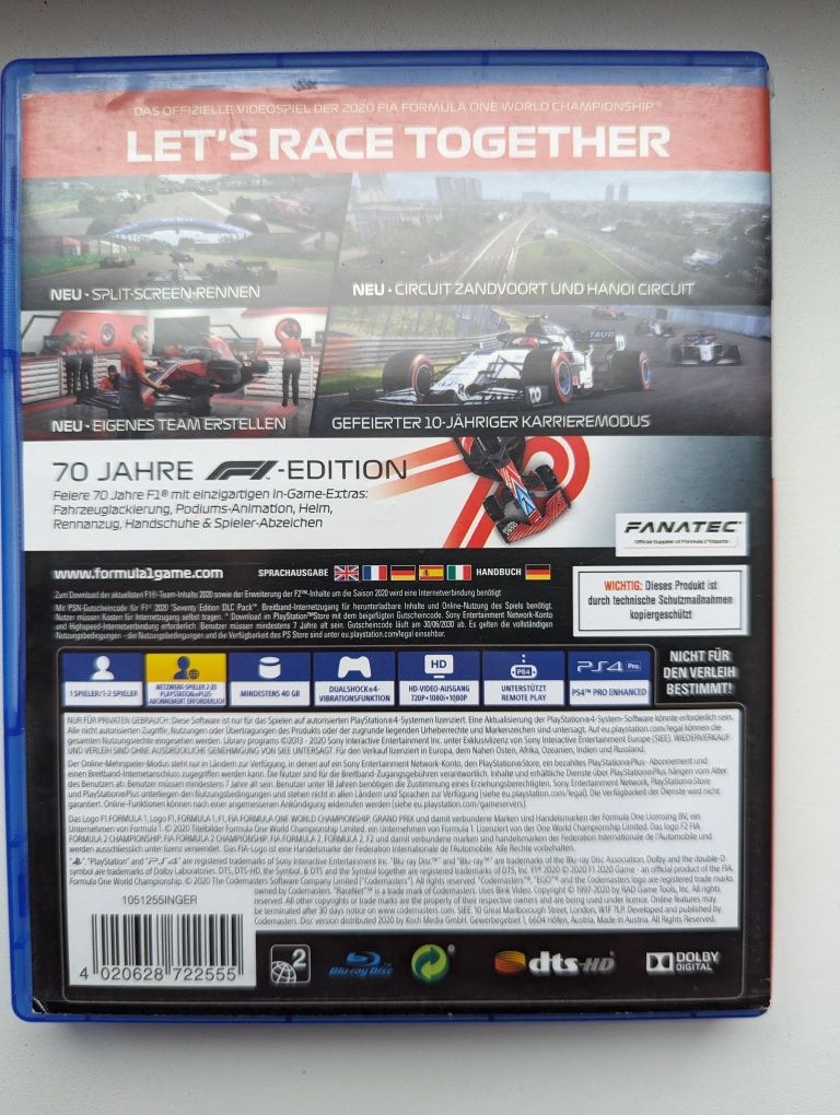 F1 2020 formula 1 PS4 PS5
