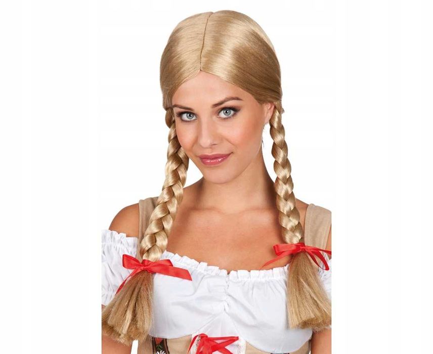 Peruka Heidi Blond Warkocze Halloween Karnawał Oktoberfest
